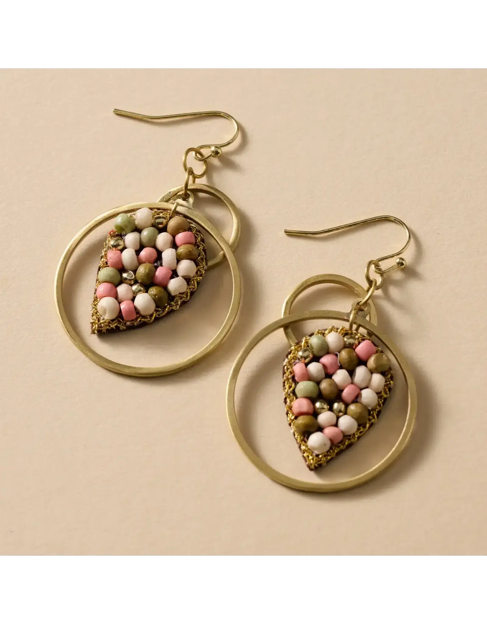 Duniya Embroidered Bead Drop Earrings, India