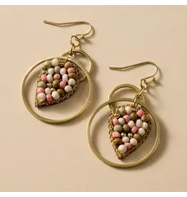 Duniya Embroidered Bead Drop Earrings, India