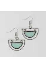 Half Moon Capiz Earrings, Philippines