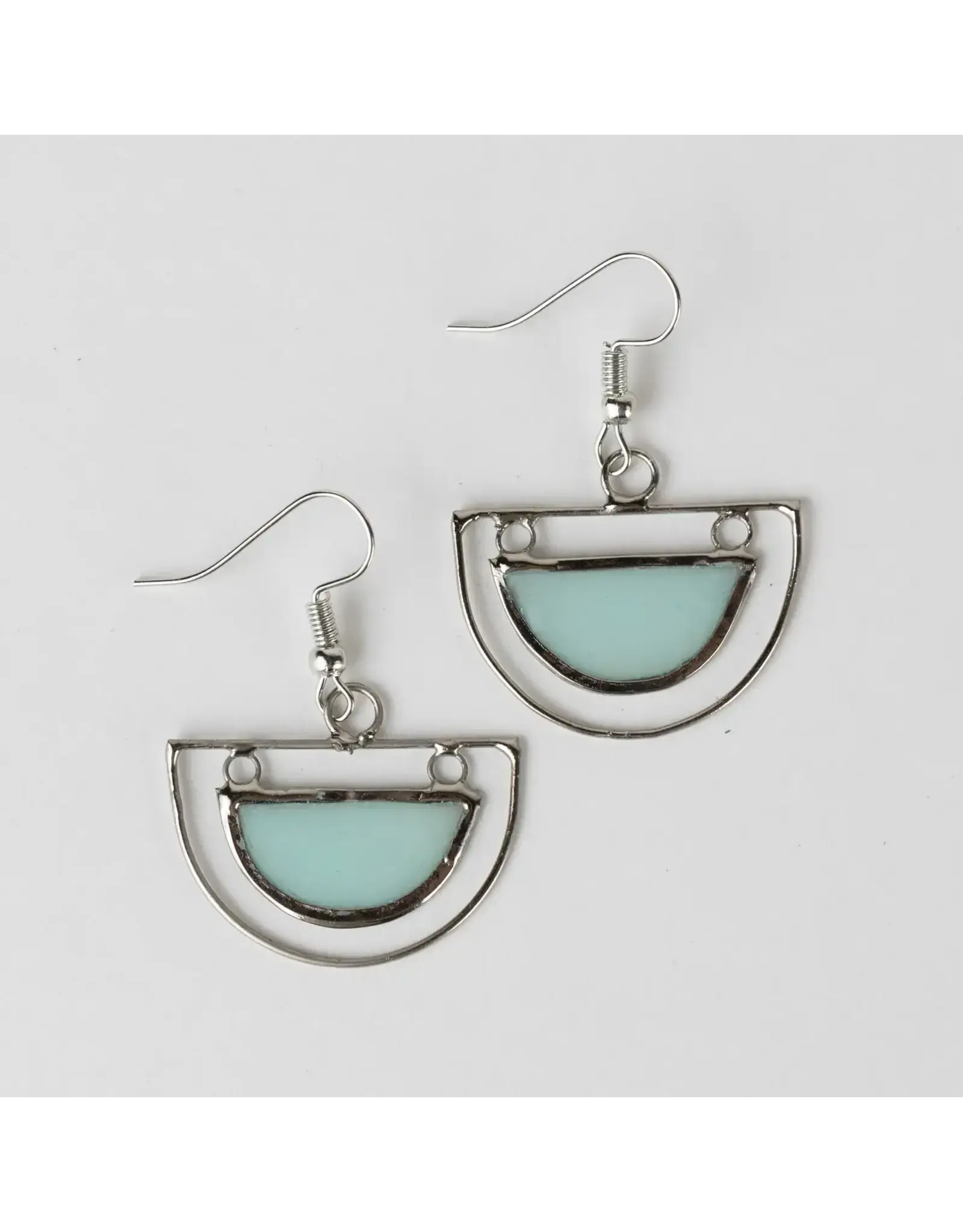 Half Moon Capiz Earrings, Philippines