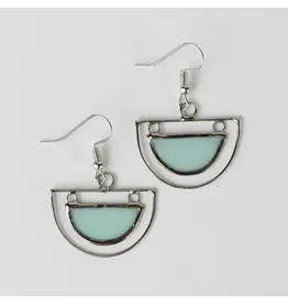 Half Moon Capiz Earrings, Philippines