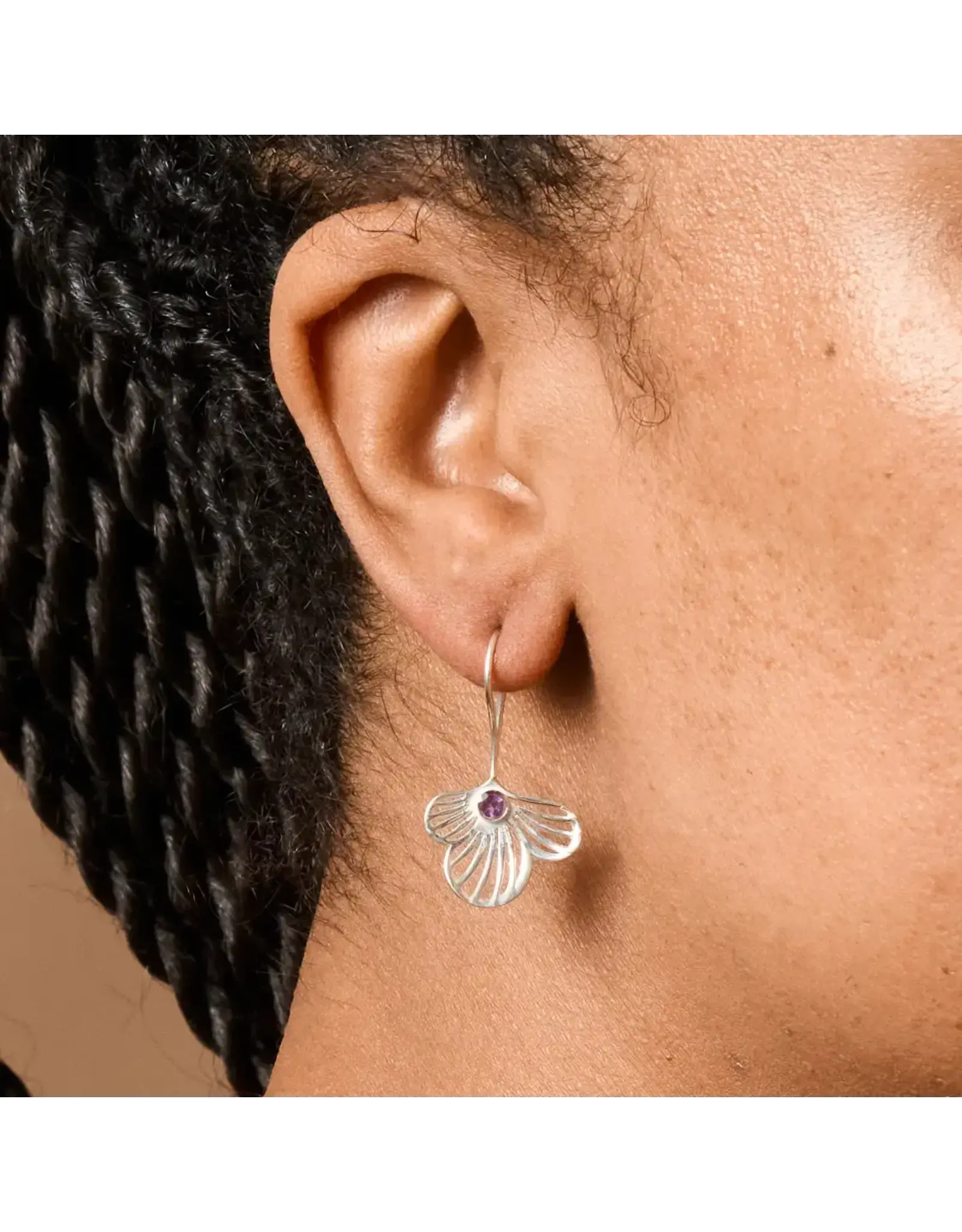 Khilana Amethyst Bloom Drop Earrings, India