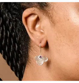 Khilana Amethyst Bloom Drop Earrings, India