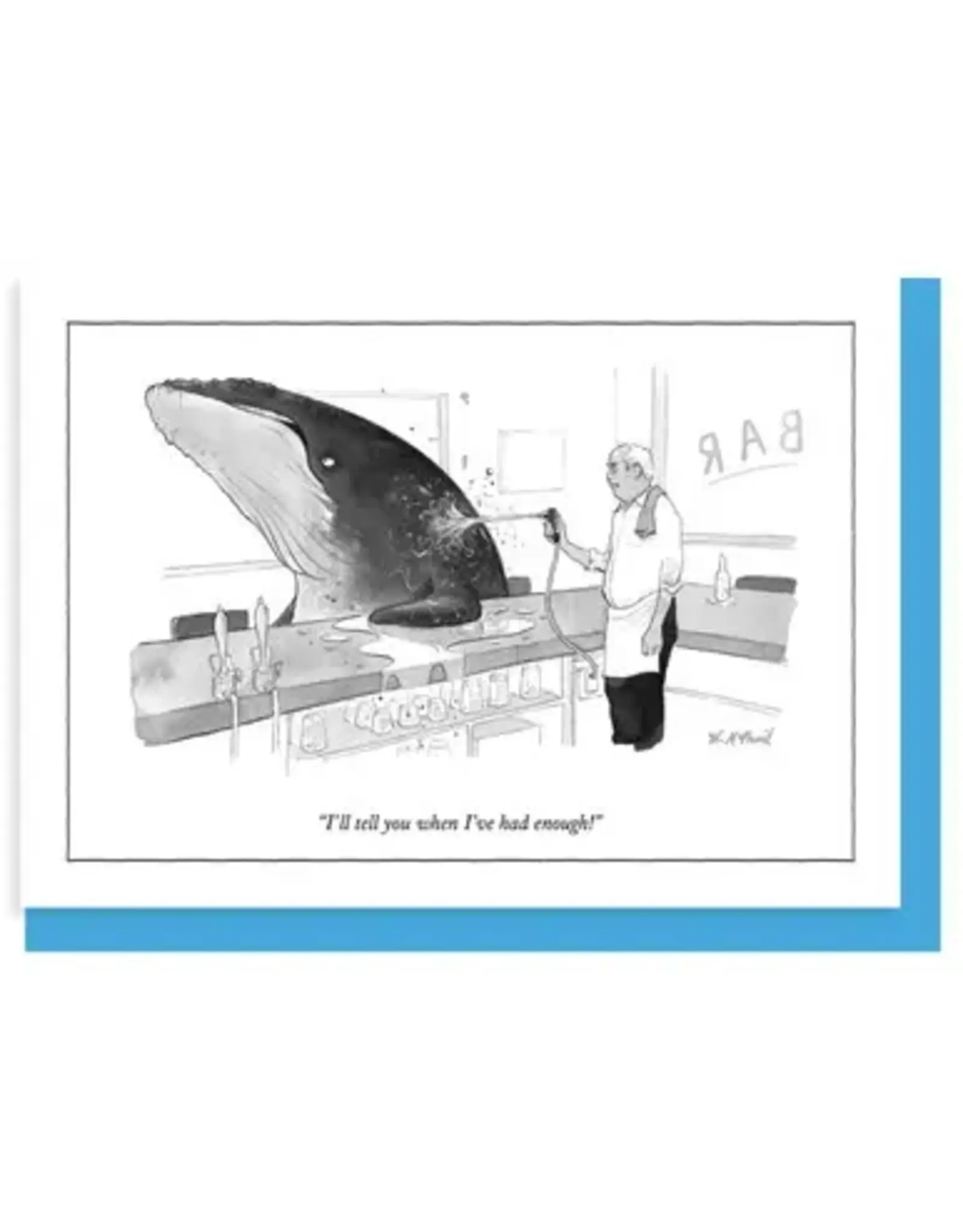 Whale at the Bar New Yorker Card