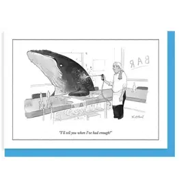 Whale at the Bar New Yorker Card