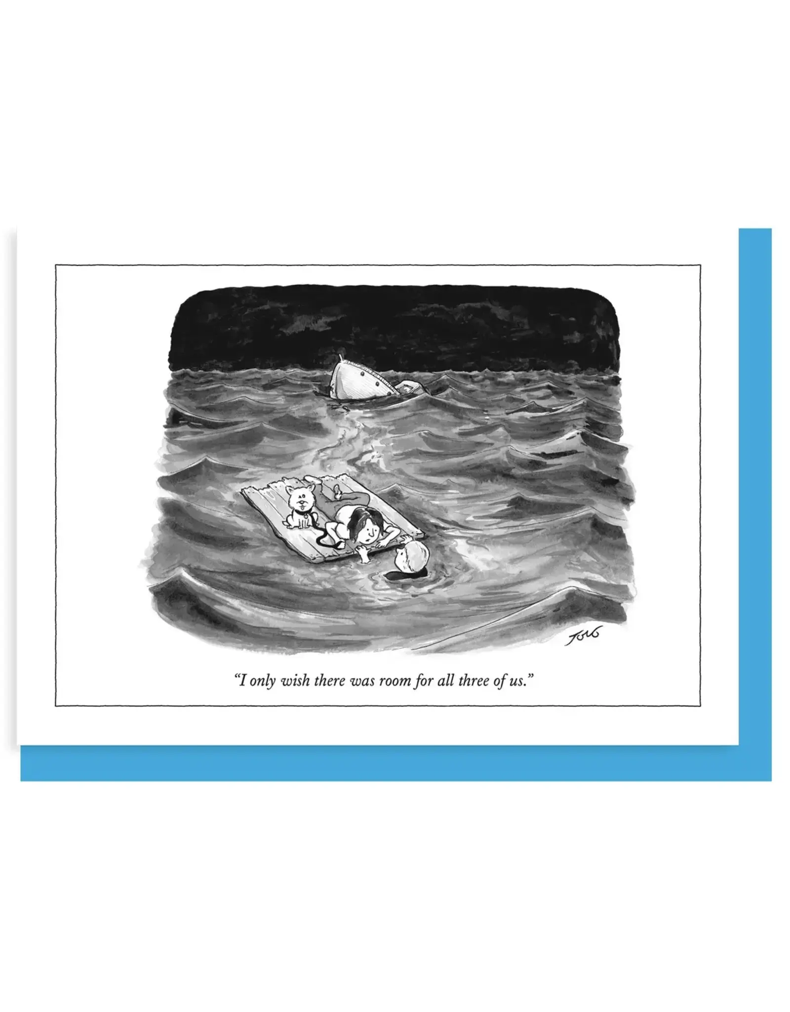 Room For All 3 of Us - New Yorker Cartoon Card - NYC446