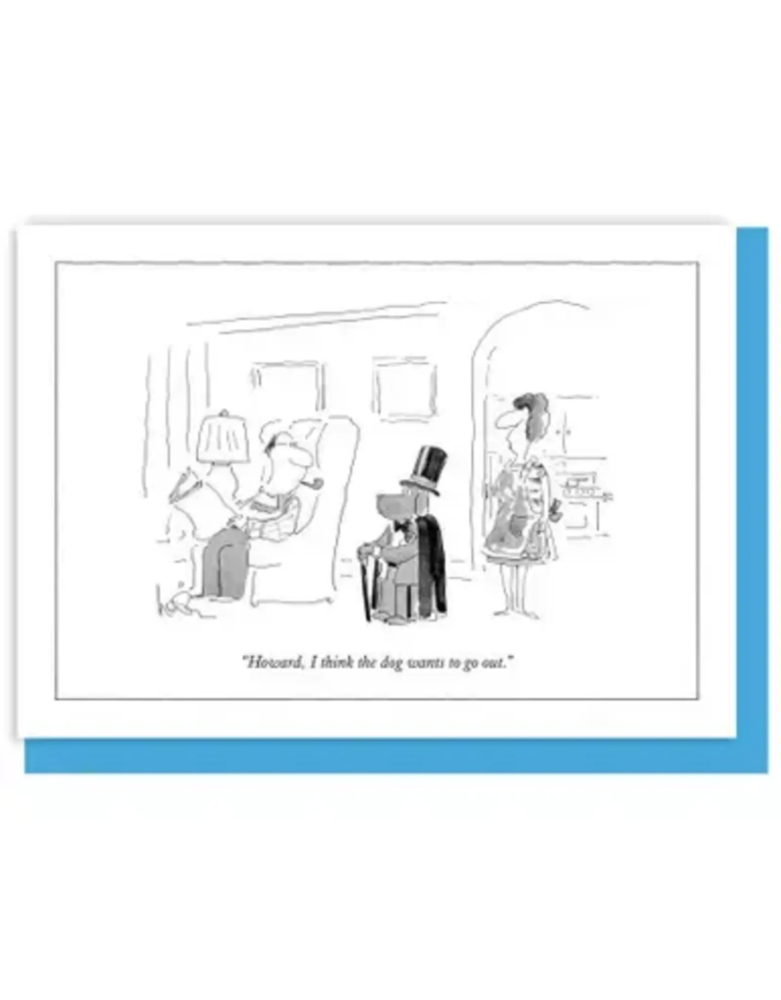 The Dog Wants To Go Out - New Yorker Cartoon Card