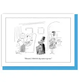 The Dog Wants To Go Out - New Yorker Cartoon Card