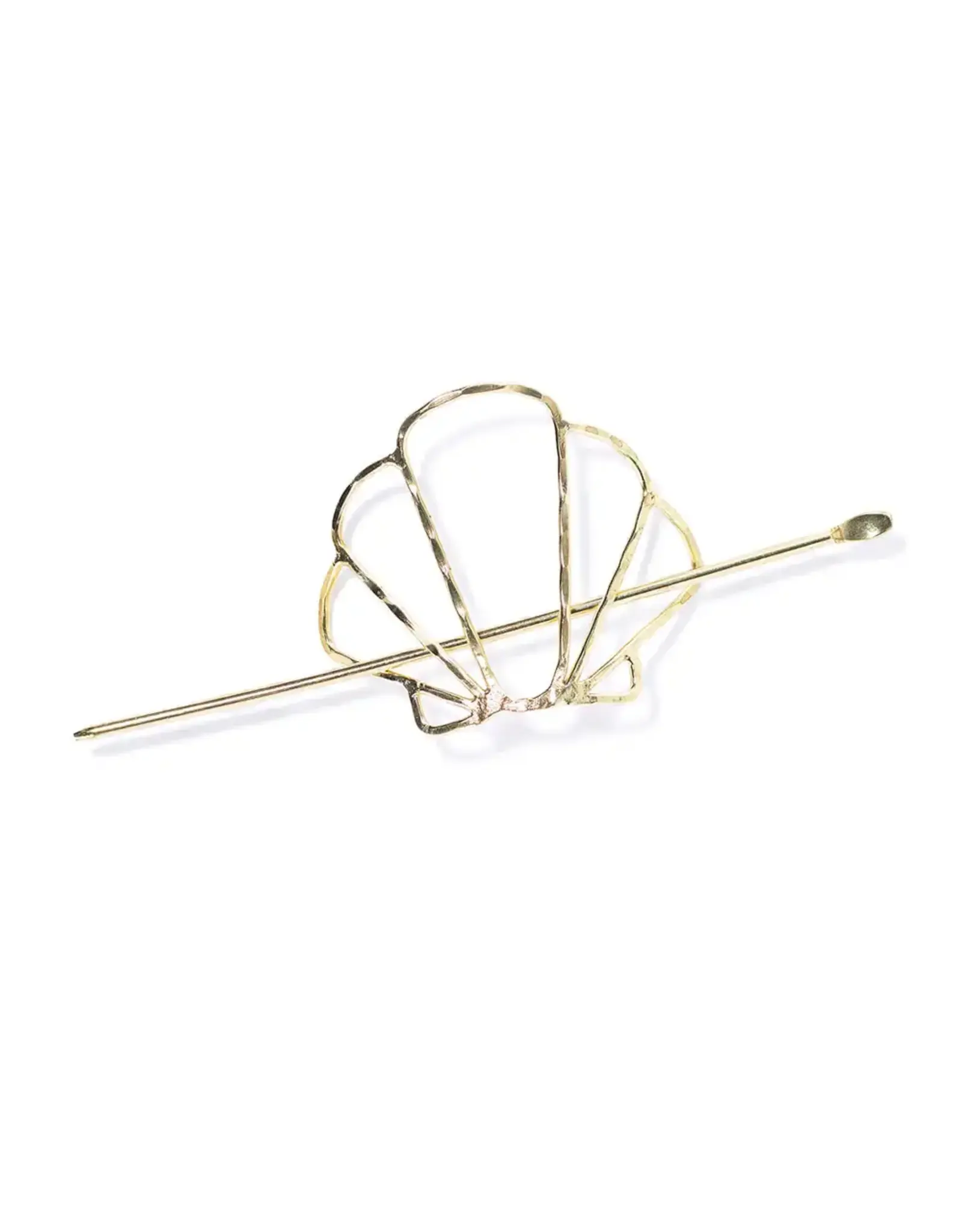 Arnava Shell Hair Pin - Slide With Stick