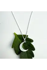 Mother of Pearl Moon Necklace - Sterling Silver, Indonesia
