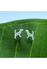 Tiny Dog Studs - Sterling Silver, Indonesia