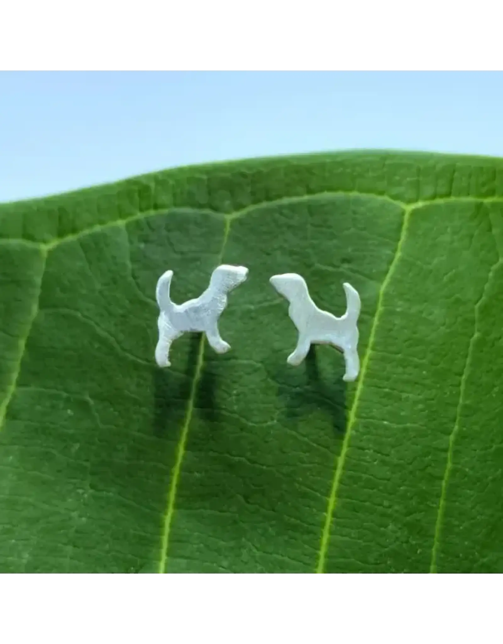 Tiny Dog Studs - Sterling Silver, Indonesia