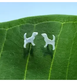 Tiny Dog Studs - Sterling Silver, Indonesia
