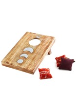 Indukala Moon Phase Cornhole Table Game - Handcrafted Wood