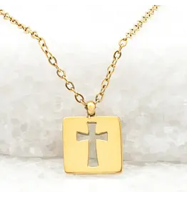 Axis Gold Cross Necklace, Asia