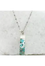 Turquoise Necklace in Sterling Silver, Asia