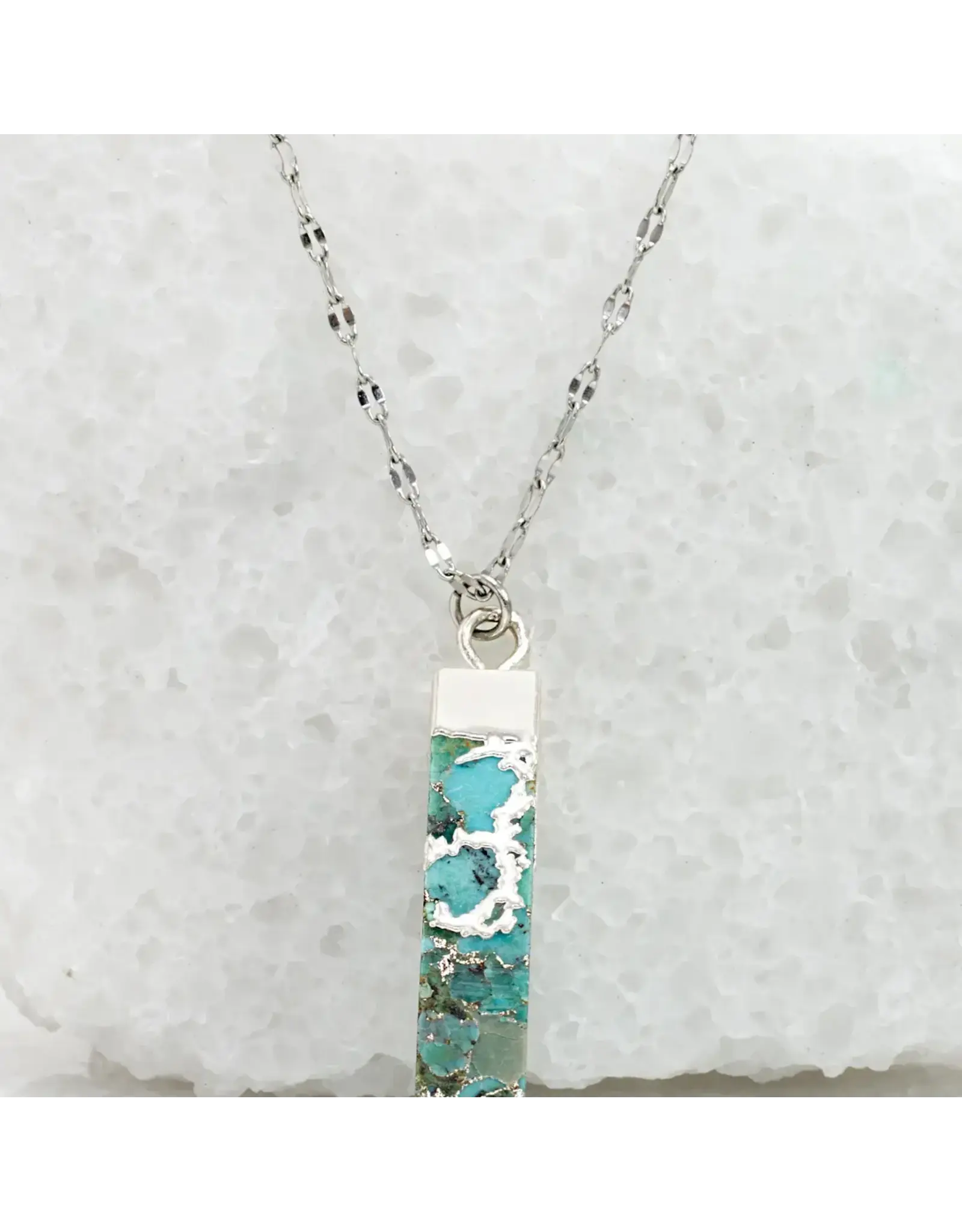 Turquoise Necklace in Sterling Silver, Asia