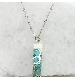 Turquoise Necklace in Sterling Silver, Asia