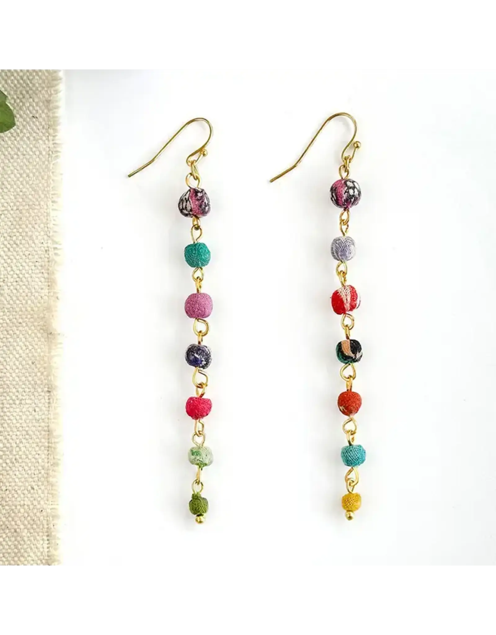 Kantha Milieu Linear Earrings