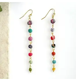 Kantha Milieu Linear Earrings