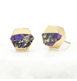 Canopy Stud Earrings – Royal Purple Emperor Stone