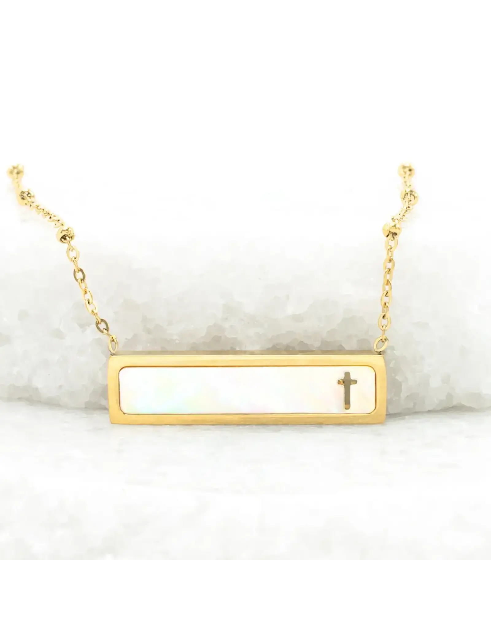 Faith Reversible Cross Bar Necklace, Asia