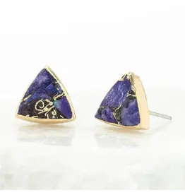 Haven Studs – Royal Purple Emperor Stone, Asia