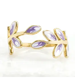 Hope Grows Adjustable Ring in Lavender, Asia