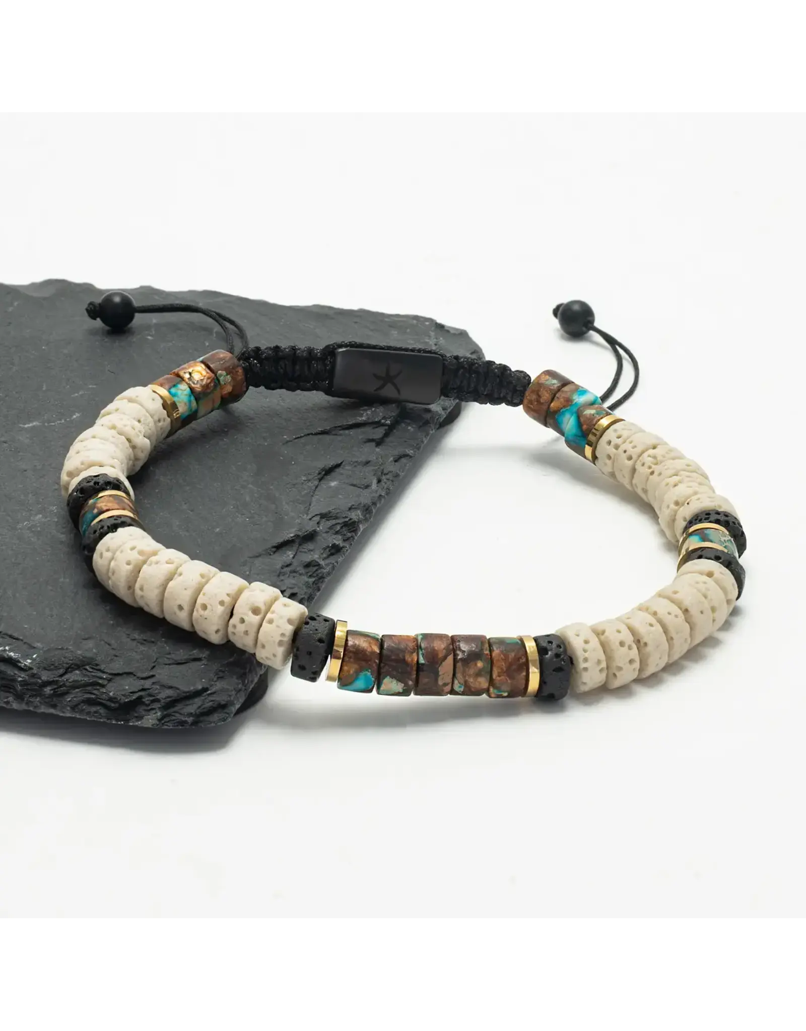 Vanguard Lava Bead Men's Bracelet