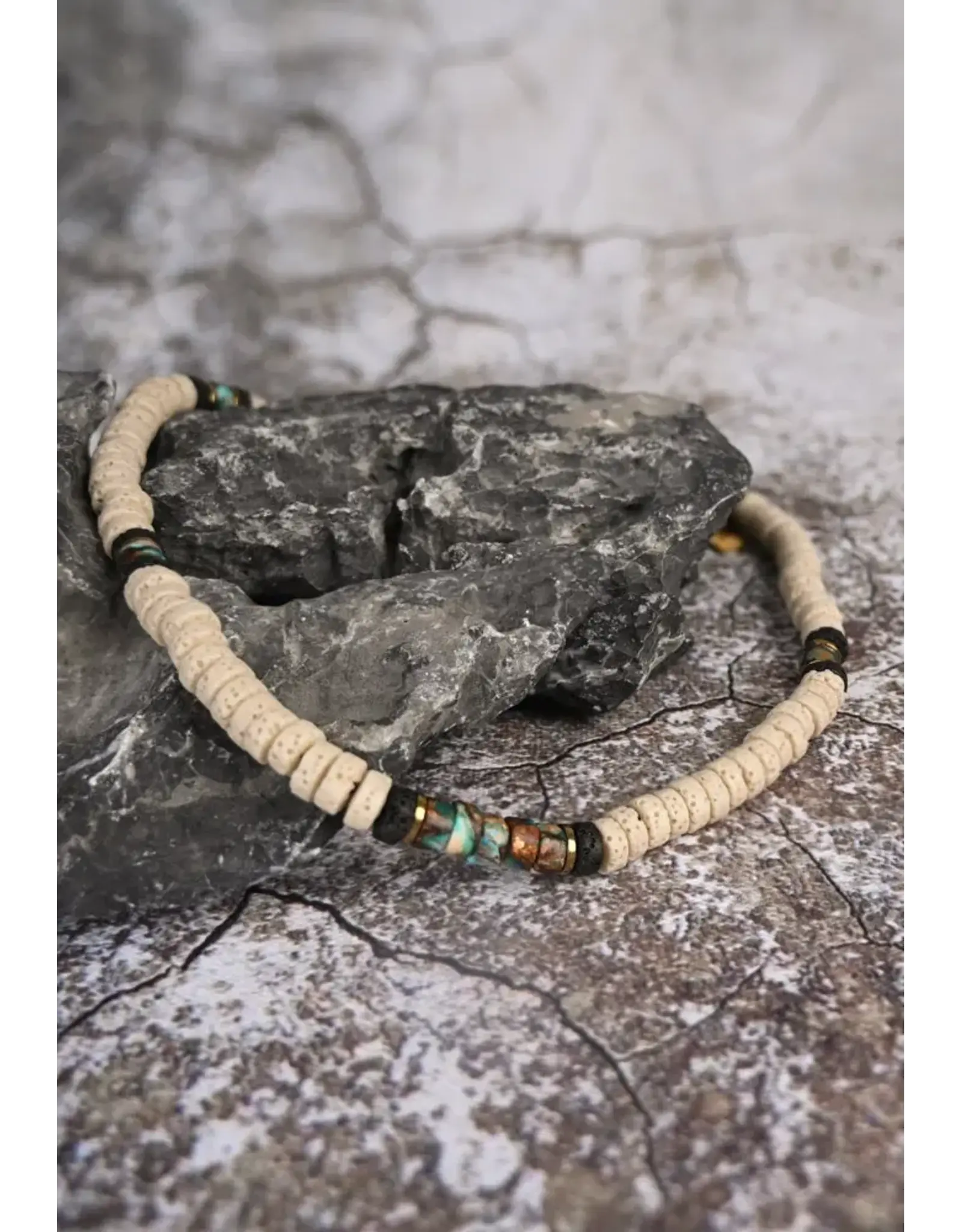 Vanguard Lava Bead Men's Necklace