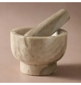 Morchana Marble Mortar + Pestle Set, India