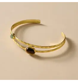Sanja Tiger + Glass Stone Bracelet, India