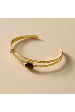 Sanja Tiger + Glass Stone Bracelet, India