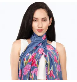Dayita Scarves, Lavender Multi Floral, India