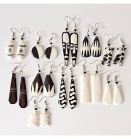 Assorted Bone Earrings, Kenya