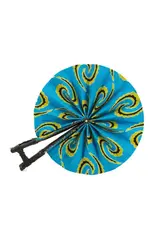 Handheld Fabric Folding Fans, Assorted, Ghana