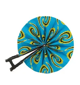 Handheld Fabric Folding Fans, Assorted, Ghana