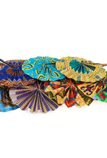 Handheld Fabric Folding Fans, Assorted, Ghana