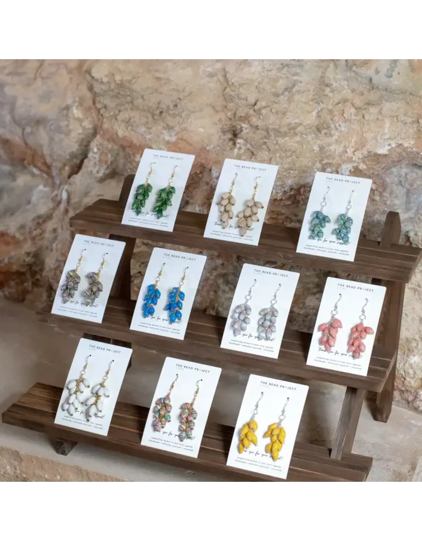 Gold Fountain Earrings, Uganda