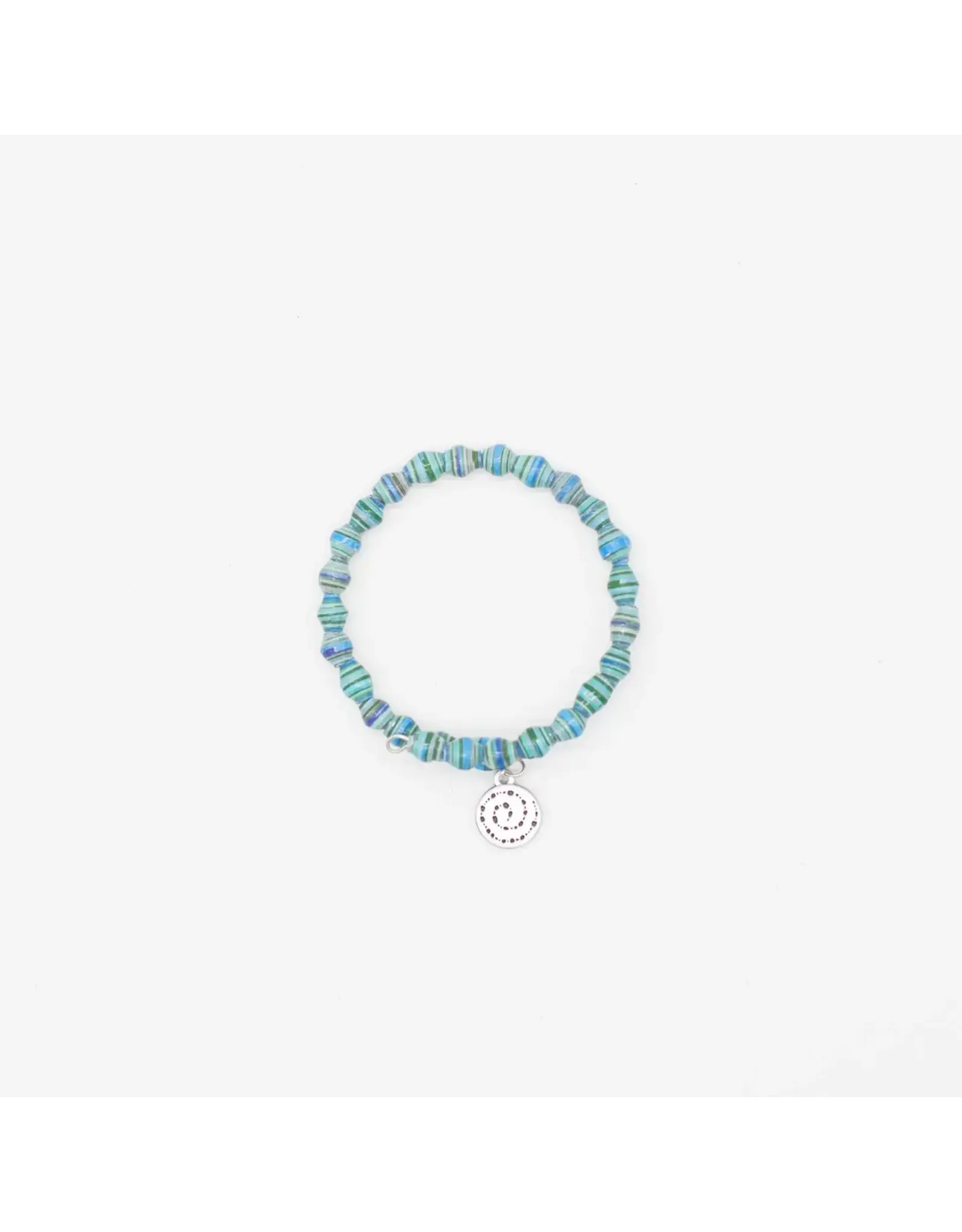 Twopu Paper Bead Bracelets, w/ charm, Uganda