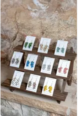 Silver Fountain Paper Earrings, Uganda