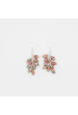 Silver Fountain Paper Earrings, Uganda