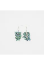 Silver Fountain Paper Earrings, Uganda