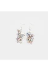 Silver Fountain Paper Earrings, Uganda