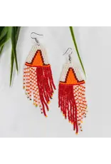 Rayas Earring Orange, Guatemala