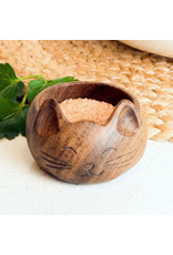 Cat Salt Bowl, Reclaimed Wood, Guatemala