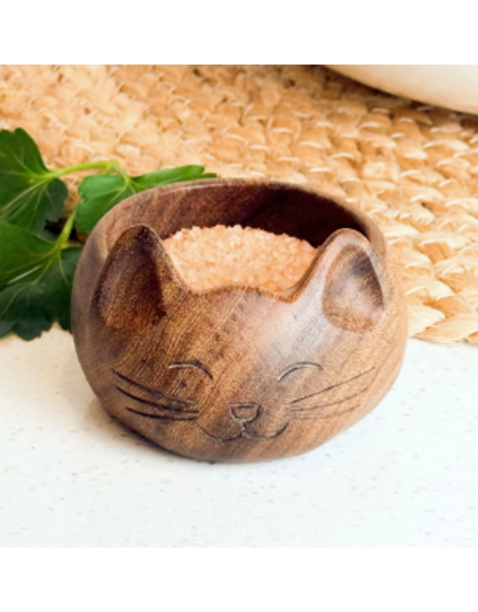 Cat Salt Bowl, Reclaimed Wood, Guatemala