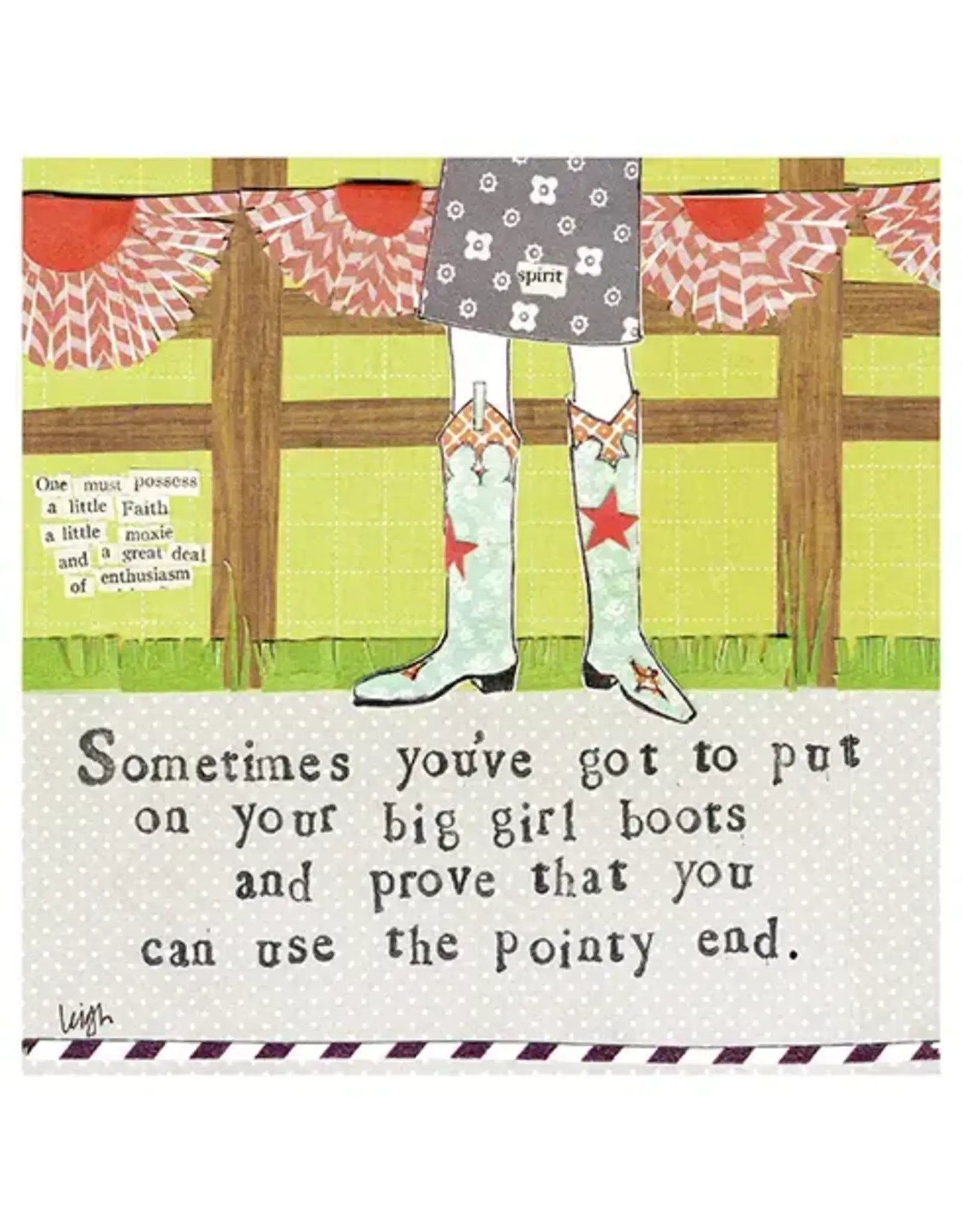 Big Girl Boots Support Greeting Card