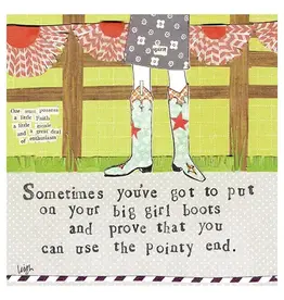 Big Girl Boots Support Greeting Card