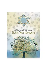 Tree Bar Mitzvah Religious Greeting Card